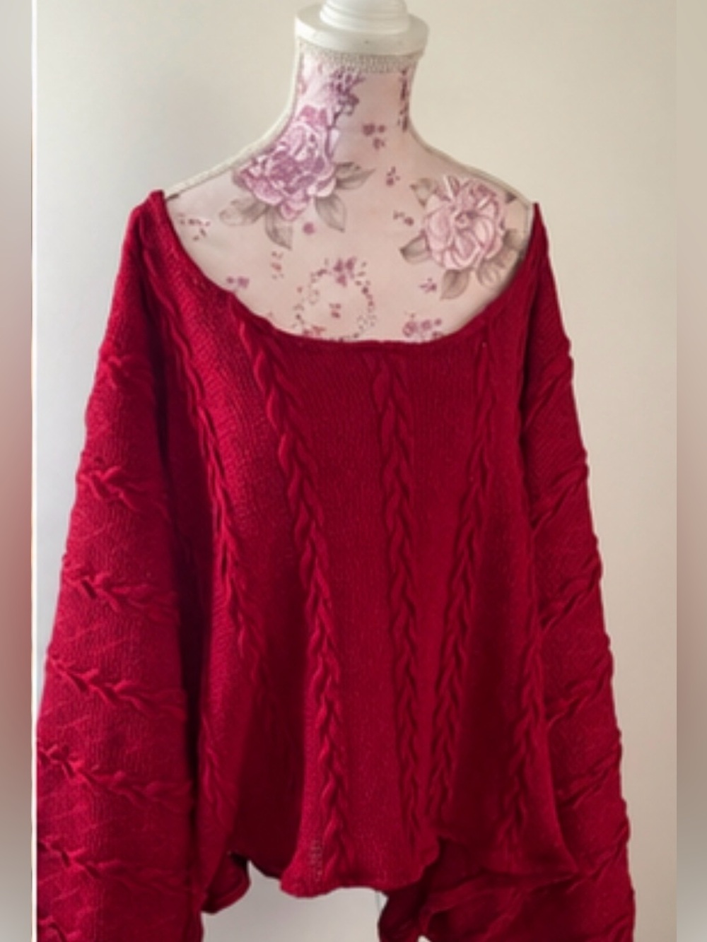 Fall Knit Set – Red Sweater with Matching Turban - Picture 6 of 6